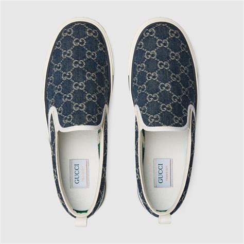 gucci slip ons|gucci denim slip on.